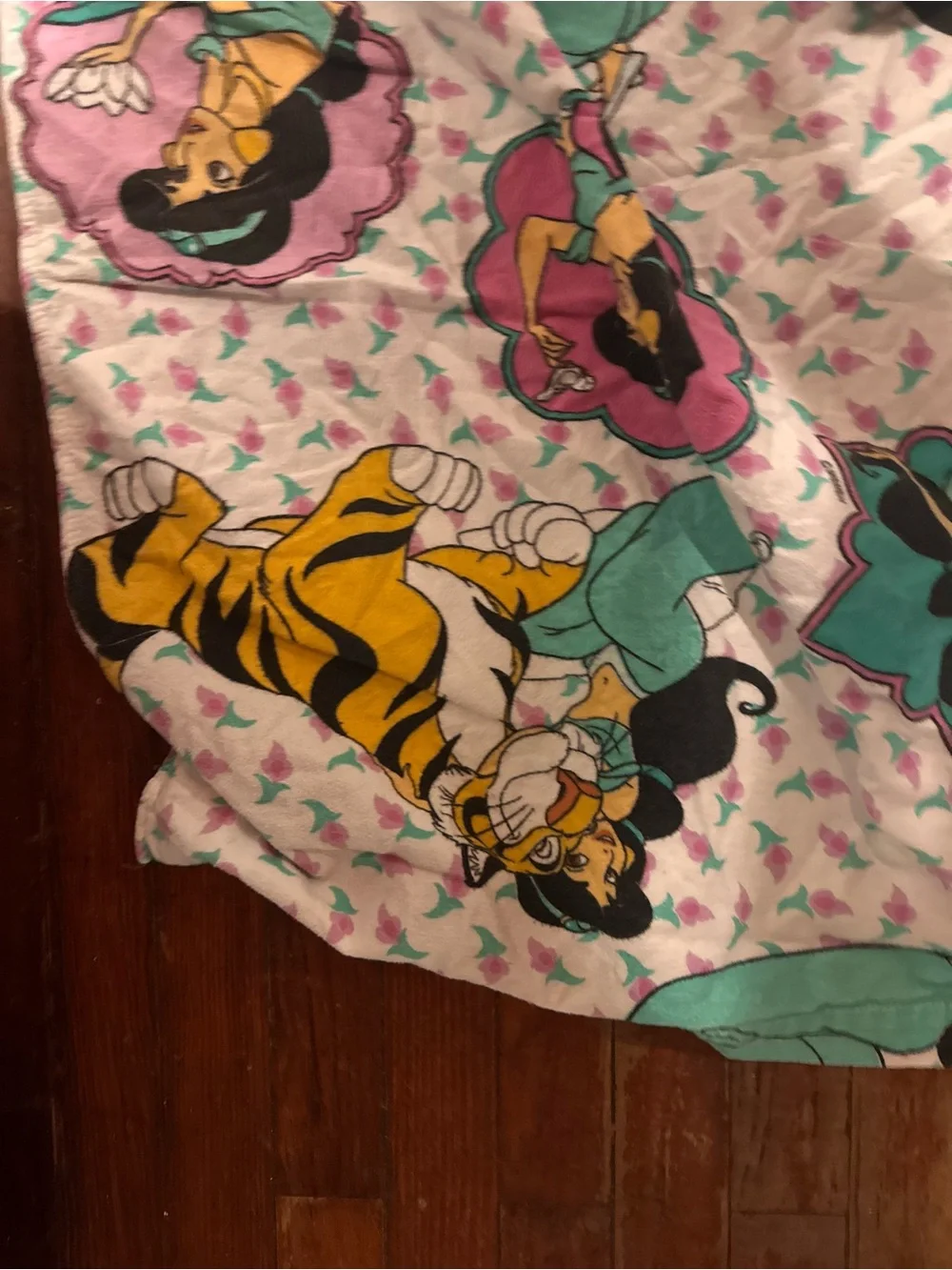 Vintage Top sheet Disney Twin jasmine Aladdin